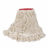 Rubbermaid Super Stitch Mop Head, Large, 4 Ply Blend Cottonsynthetic Blend, 1" Headband, White