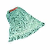 Rubbermaid Super Stitch Mop Head, Large, 4 Ply Blend Cottonsynthetic Blend, 1" Headband, Green