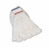 Rubbermaid Mop Head, 24 oz, Rayon, Universal Headband, Looped End, White