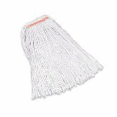 Rubbermaid Premium Mop Head, 20 oz, 4 Ply Cotton, 1" Headband, All Purpose, White