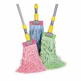 Rubbermaid Synthetic Mop Head, 16 oz, Synthetic Yarn, 5" Headband, All Purpose, Blue