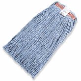 Rubbermaid Premium Mop Head, 24 oz, 4 Ply Cottonrayonsynthetic Blend, 1" Headband, All Purpose, Blue