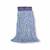 Rubbermaid Premium Mop Head, 20 oz, 4 Ply Cottonrayonsynthetic Blend, 5" Headband, All Purpose, Blue