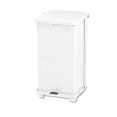 Rubbermaid The Defenders Step Can, 15" Sq x 30" H, 24 gallon Capacity, White