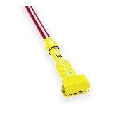 Rubbermaid Gripper Wet Mop Handle, 60" L, Wood w/ Yellow Plastic Head, for use w/ 5" Headbands Only