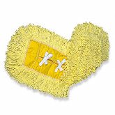 Rubbermaid Trapper Dust Mop, 24" L x 5" W, Loop End, Half Tie Backing, Yellow Yarnyellow Backing