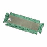Rubbermaid Disposable Dust Mop, 24" L x 5" W, Cut End, Full Tie Backing, Green