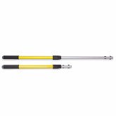 Rubbermaid Hygen Quick Connect Handle, 24" to 40", Lightweight Aluminum Construction, Yellow