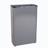 Rubbermaid Steel Wastebasket, 11" L x 21" W x 30" H, 96 qt Capacity, Almond