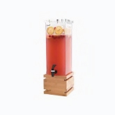 Rosseto, Beverage Dispenser, Rectangular, Bamboo Base, 2 gallon