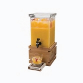 Rosseto, Beverage Dispenser, Rectangular, Bamboo Base, 1 gallon