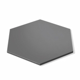 Rosseto Platter/Display Surface, 14", Hexagon, Flat Acrylic, Black