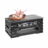 Rosseto, Warmer Kit w/Grill Top, Multi-Chef, Black Powder, 23 1/4" x 13 1/2" x 10 1/2"