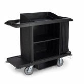 Rubbermaid Xtra Housekeeping Cart, 60" x 22" x 50", Black