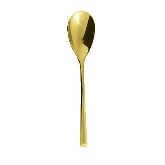 Sambonet, Dessert Spoon, 7 3/8", Satin Gold, H Art, 18/10 S/S, Copper Coating