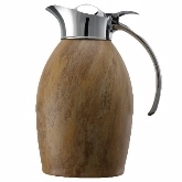 Service Ideas, Carafe, 1 liter, S/S, Travertine Marble Finish, Hand Wash Only