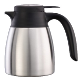 Service Ideas Inc., Beverage Creamer, .60 liter, Black Plastic Push Button, Vacuum Insulated