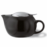 Service Ideas Teapot, 10 oz, Ceramic, Black