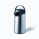 Service Ideas Inc. Premium Airpot, 3 liter (101.4 oz) Pump Lid, Glass Lined