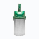 Service Ideas Inc. Airpot, Green Lever Lid, 18/8 S/S Exterior, 2 1/2 liters