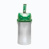 Service Ideas Inc. Airpot, Green Lever Lid, 18/8 S/S Exterior, 3 liters