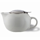Service Ideas Teapot, 10 oz, Ceramic, White