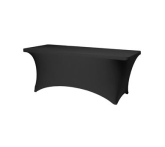 Snap Drape, Contour Table Cover*, Fits 6' x 30", Black, Polyester / Spandex
