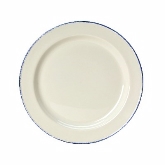 Steelite, Round Slimline Plate, 10 5/8" dia., Blue Dapple