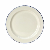 Steelite, Round Slimline Plate, 9" dia., Blue Dapple