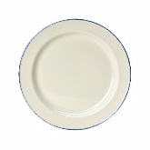 Steelite, Round Slimline Plate, 8" dia., Blue Dapple