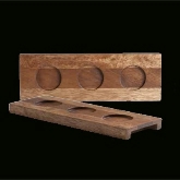 Steelite, 3-Well Wood Underliner, Creations, 9" x 3 3/8"