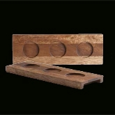 Steelite, 3-Well Wood Underliner, Creations, 11" x 3 3/4"
