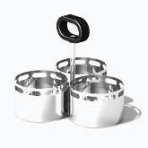 Service Ideas Inc. Steelforme Snack Caddy, 3 Compartment, 3 1/4" dia. x 2 1/2" H Bowls
