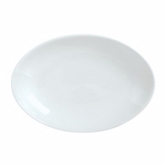 Syracuse, Coupe Platter, 12 1/4" x 9", Reflections, Aluma White