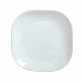 Syracuse, Square Coupe Plate, 8", Reflections, Aluma White