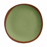 Syracuse, Narrow Rim Plate, Fern, 9", Terracotta
