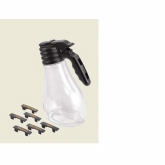 TableCraft, Salad Dressing Dispenser, Option, 48 oz, Black Handle, Clear