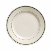 Tuxton, Plate, Eggshell w/Green Band, 10 1/2" dia.