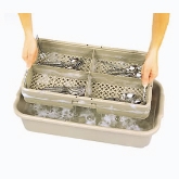 Vollrath Rack-Master Dishwasher Rack, For Flatware, Half-Size, Half Tub and 4-Compartment Rack, Beige