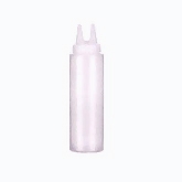 Vollrath Twin Tip Squeeze Bottle w/Color Top, 8 oz, Clear Bottle w/Purple Top