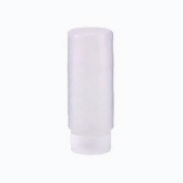Vollrath Flowcut Squeeze Dispenser, 12 oz, White Top, Clear