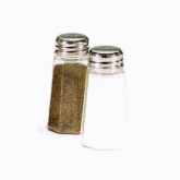 Vollrath Dripcut Salt and Pepper Shaker, 2 oz, Polycarbonate Paneled Jar, S/S Flat Top