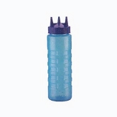Vollrath Tri Tip Squeeze Bottle, 24 oz, Wide Mouth, Translucent Blue w/Blue Top