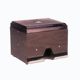 Vollrath Straw Boss Dispenser, Double-Sided, 9"L x 7 1/2"W x 7" H, Dark Walnut Woodgrain