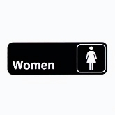 Vollrath "Women" Sign, 3" x 9", White on Black