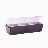 Vollrath Kondi-Keeper Condiment Dispenser, Plastic, Standard Lid, 3 qt, 18" x 6" x 3 3/4"