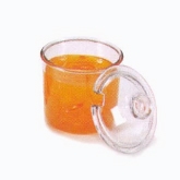 Vollrath Dripcut Condiment Jar w/lid, 8 oz, Polycarbonate, 3 1/8" dia. x 3 3/4" H, Clear