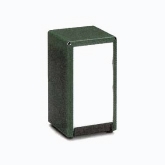 Vollrath Napkin Dispenser, Table Type, Two Sided Dispensing, 4 3/8" D x 4" W x 7 3/8" H, Vertical, Black