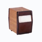 Vollrath Napkin Dispenser, Table Type, Two Sided Dispensing, 6 3/16" D x 4" W x 5 7/8" H, Walnut