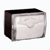 Vollrath Napkin Dispenser, Table Type, Black w/Clear Face